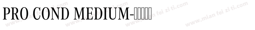 PRO COND MEDIUM字体转换